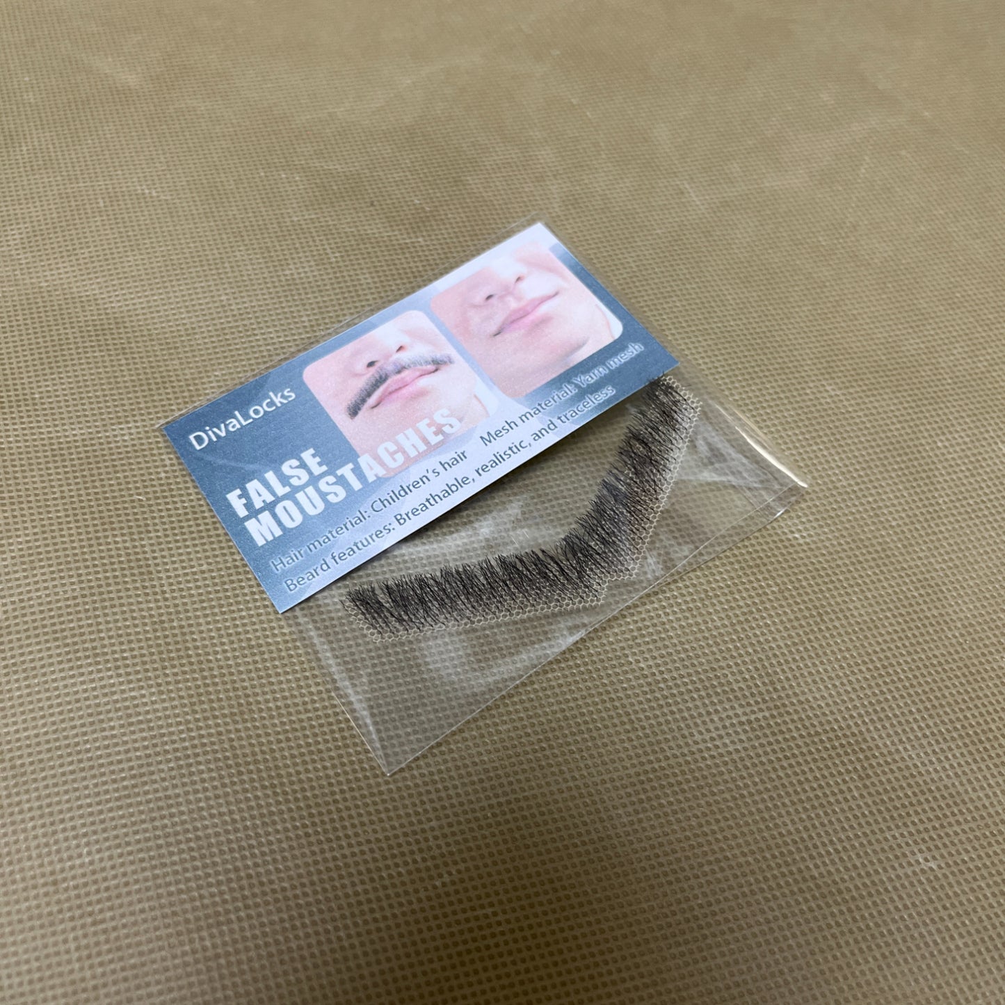 DivaLocks   False moustaches ,  Men Classic Halloween Self Adhesive Fake Beard Novelty Stick On Fake Mustaches