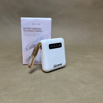 Gicreve  Battery chargers for mobile phones, USB-C Fast Charging Power Bank, Backup Charger