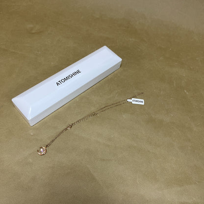 ATOMISHINE  Gemstone jewelry  ,Moon Necklace for Women 14K Moon and Star Pendant Dainty for Girls
