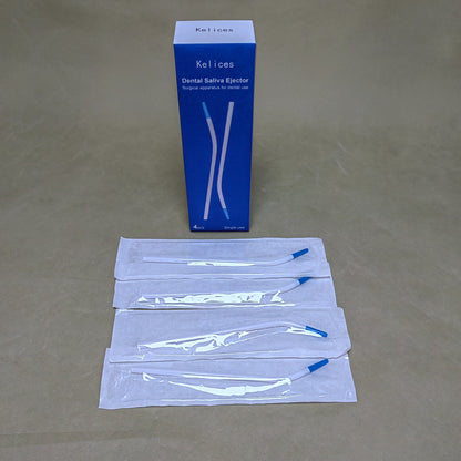 Kelices Surgical apparatus and instruments, Dental Saliva Ejectors Disposable - Medical Grade Latex Free Evacuation Suction Tips