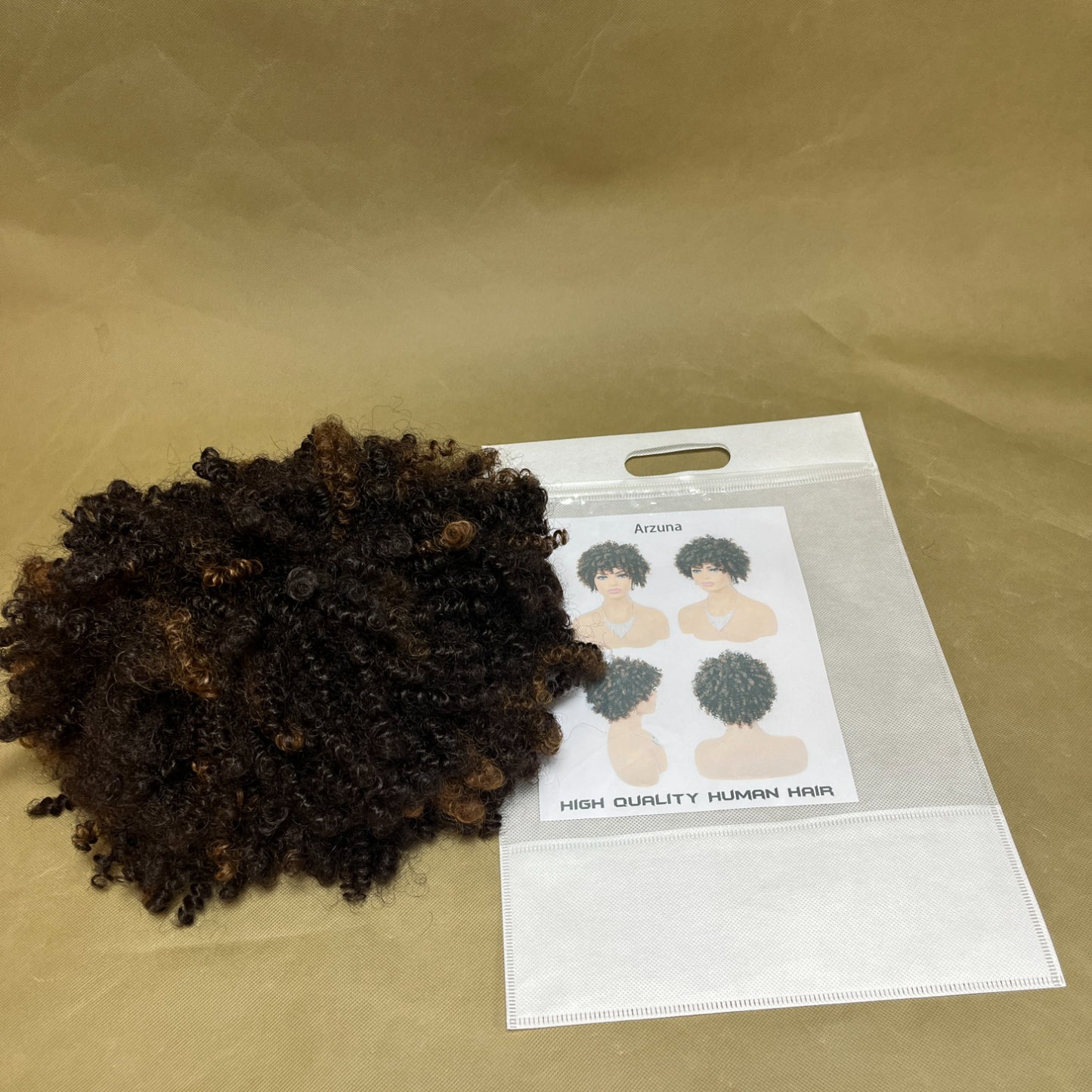 Arzuna Human hair,Human Hair Wigs for Black Women Brazilian Virgin Short Curly Afro Wigs
