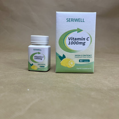 SERIWELL  Vitamin supplements ,Strength Vitamin C 1000 mg, Dietary Supplement for Immune Support