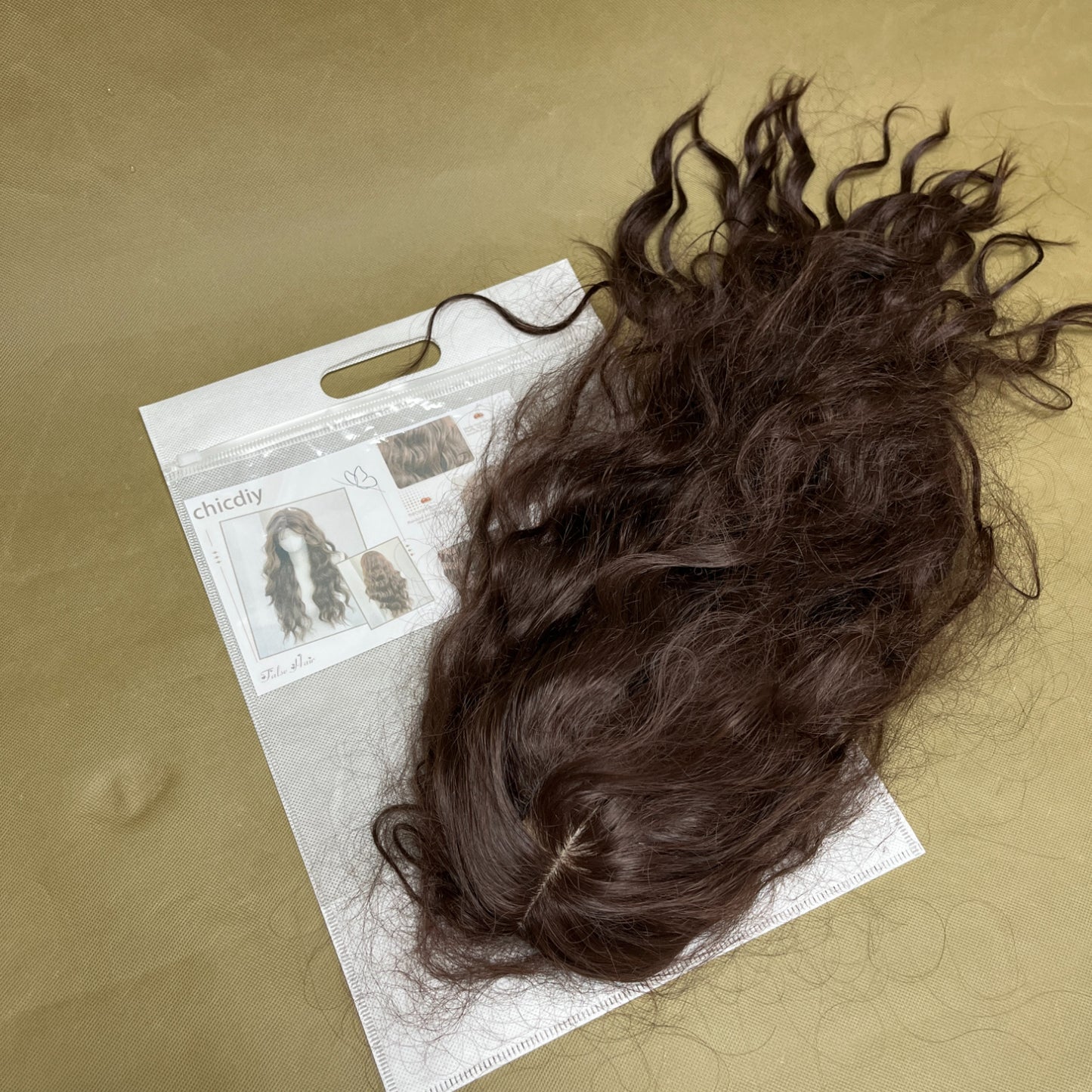 chicdiy   False hair , Women Long Curly Heat Resistant Black Hair Wig, for Girls Daily Party