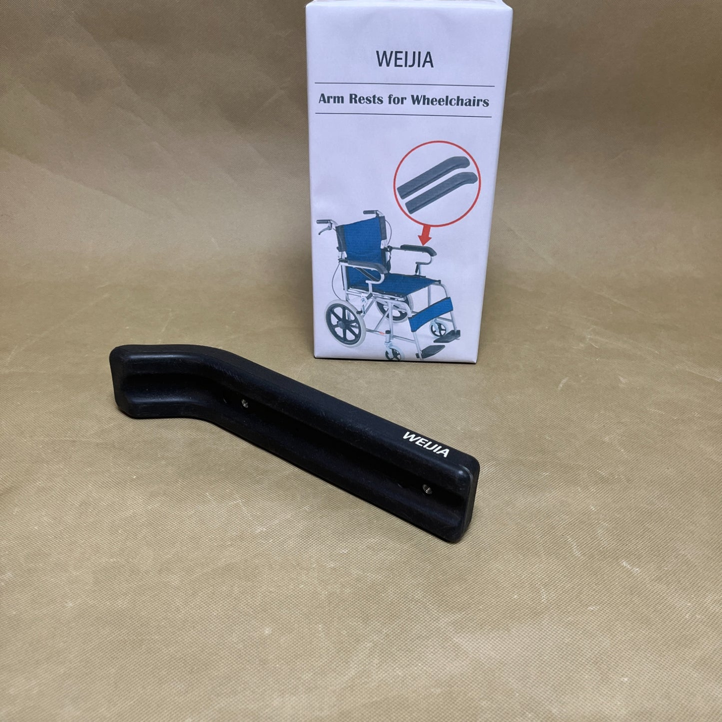 WEIJIA  Arm rests for wheelchairs , Black Wheelchair Armrest Cushions, Wheelchair Replacement Pads