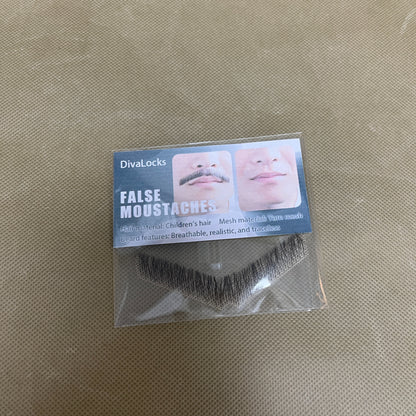 DivaLocks   False moustaches ,  Men Classic Halloween Self Adhesive Fake Beard Novelty Stick On Fake Mustaches