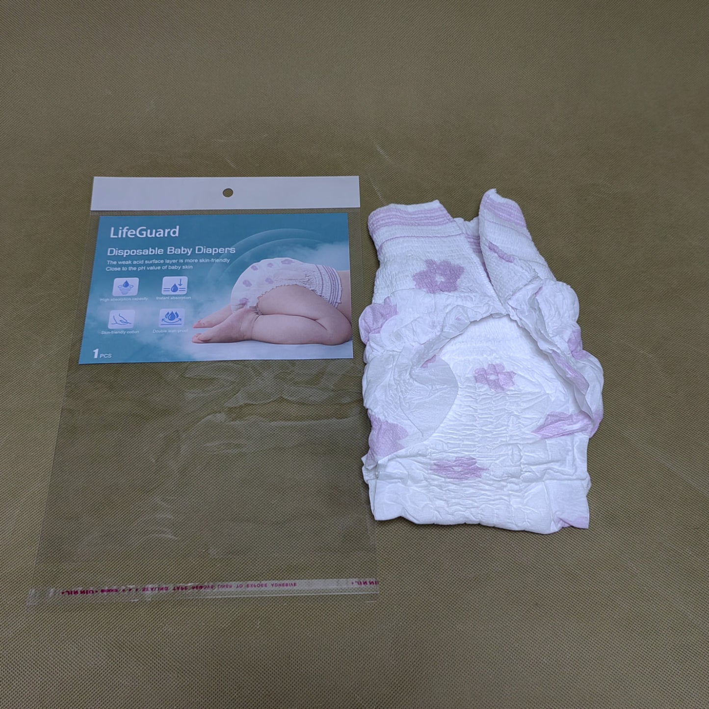 LifeGuard Baby diapers ,Comfort Dry Disposable Daytime Diapers for Sensitive Skin, Hypoallergenic, Fragrance-Free