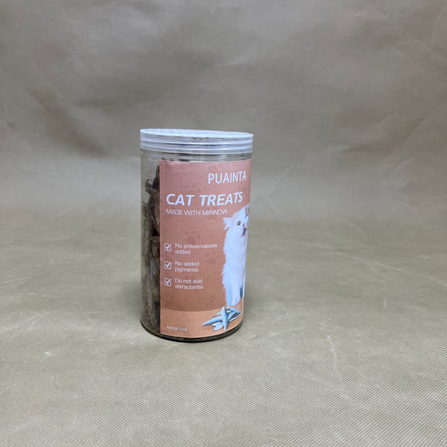 PUAINTA  Animal food  ,Freeze Dried Raw Minnows for Cats ,Single-Ingredient Freeze Dried Fish Cat Treats