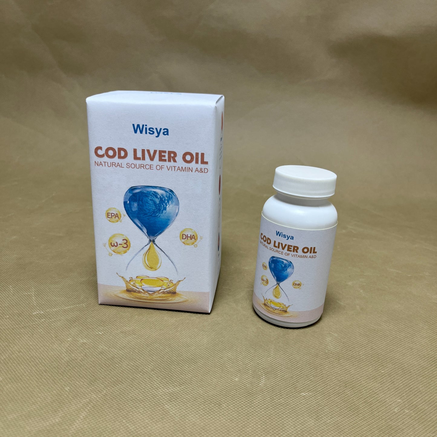 Wisya  Cod liver oil,with EPA & DHA,| Liquid Capsules,Non-GMO & Gluten Free Supplement