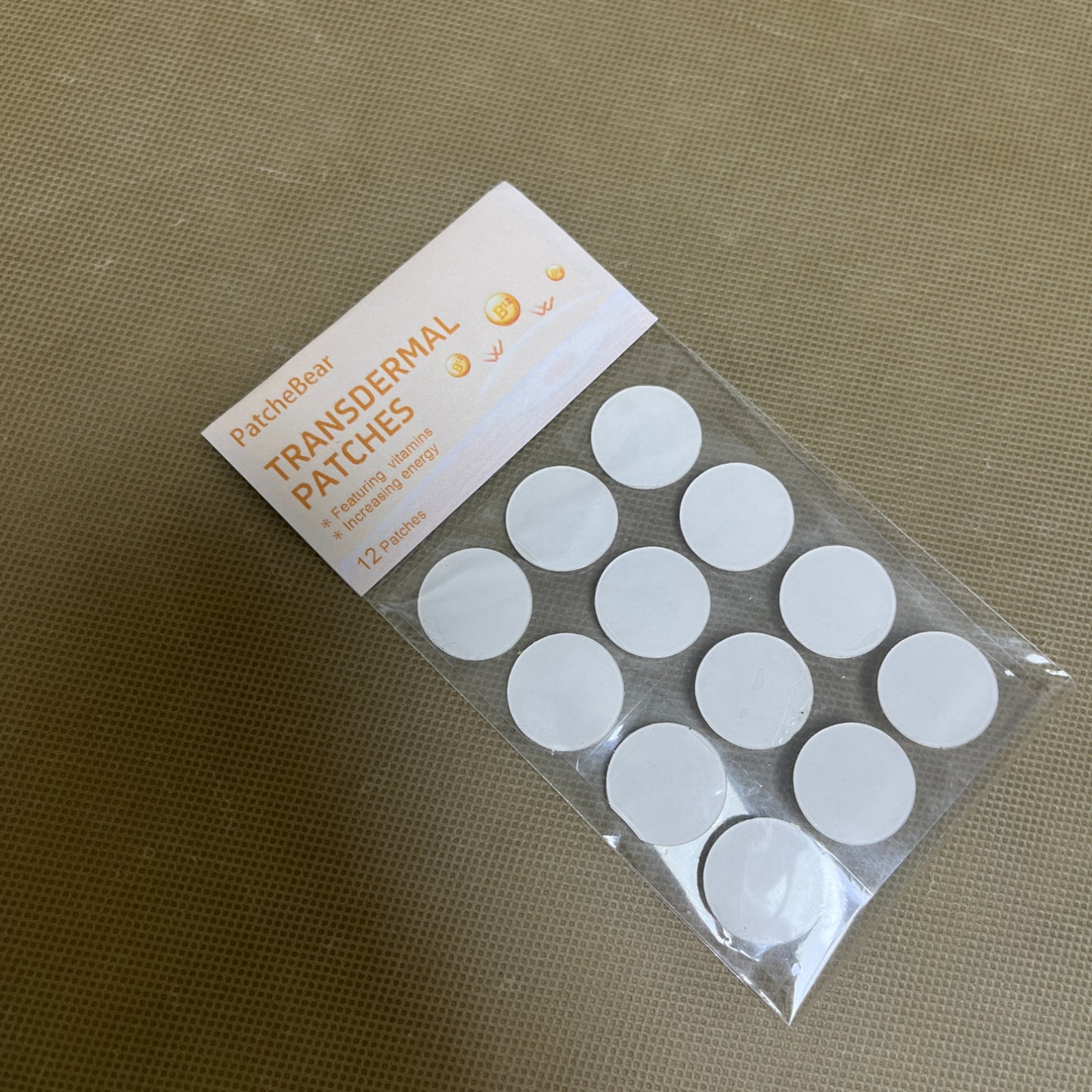 PatcheBear Transdermal patches featuring  vitamins for increasing energy ,Bioactive B Vitamins for Mood, Energy