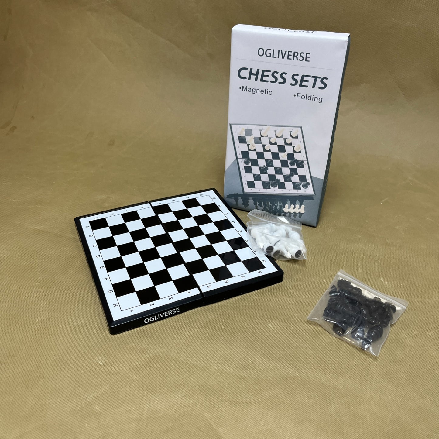 OGLIVERSE  Chess sets,Travel Chess Set, Magnetic Chess Board , Portable Folding Board Chess Games for Kids, Adults