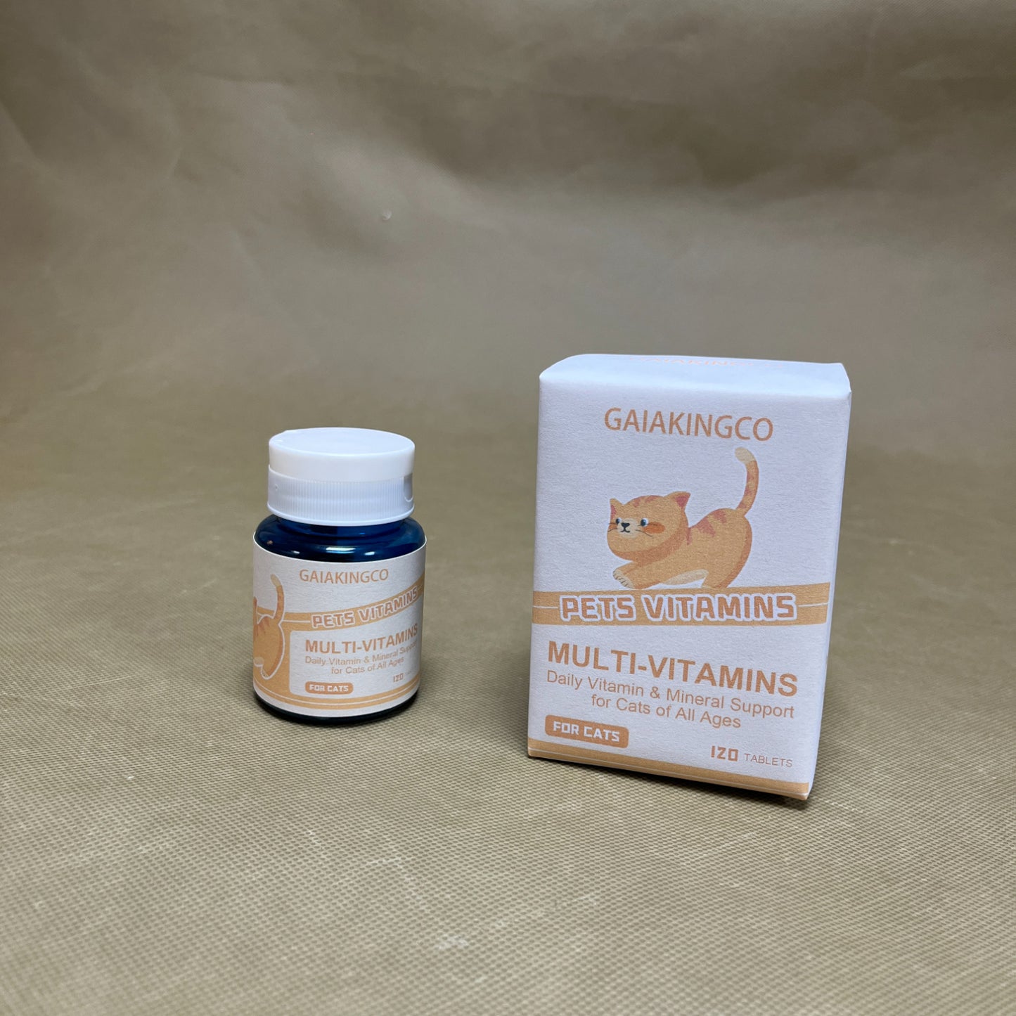 GAIAKINGCO  Vitamins for pets ,Vitamin Solutions 120 Count, Chewable Tablets for Cats, Helps Support Overall Wellness