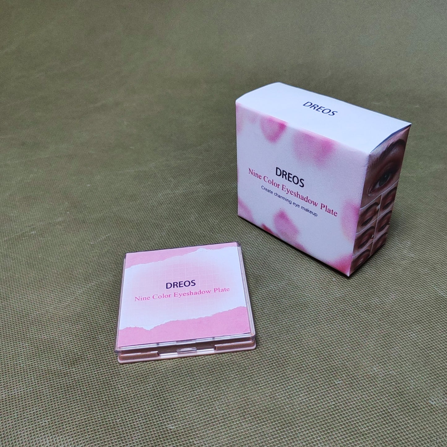 DREOS Make-up ,9 Colors Eye Shadow Palettes Makeup, Waterproof Long Lasting Naturing-Looking-Pink