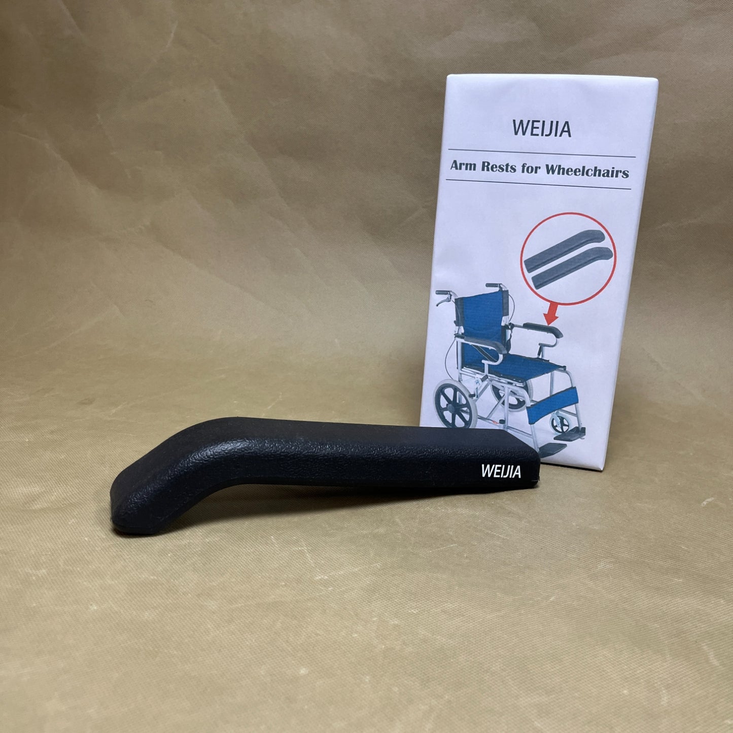 WEIJIA  Arm rests for wheelchairs , Black Wheelchair Armrest Cushions, Wheelchair Replacement Pads
