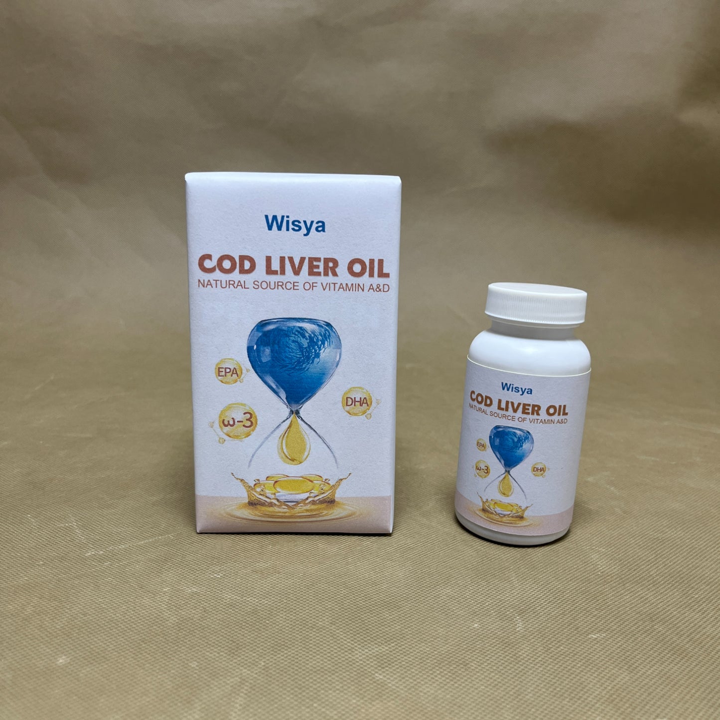 Wisya  Cod liver oil,with EPA & DHA,| Liquid Capsules,Non-GMO & Gluten Free Supplement