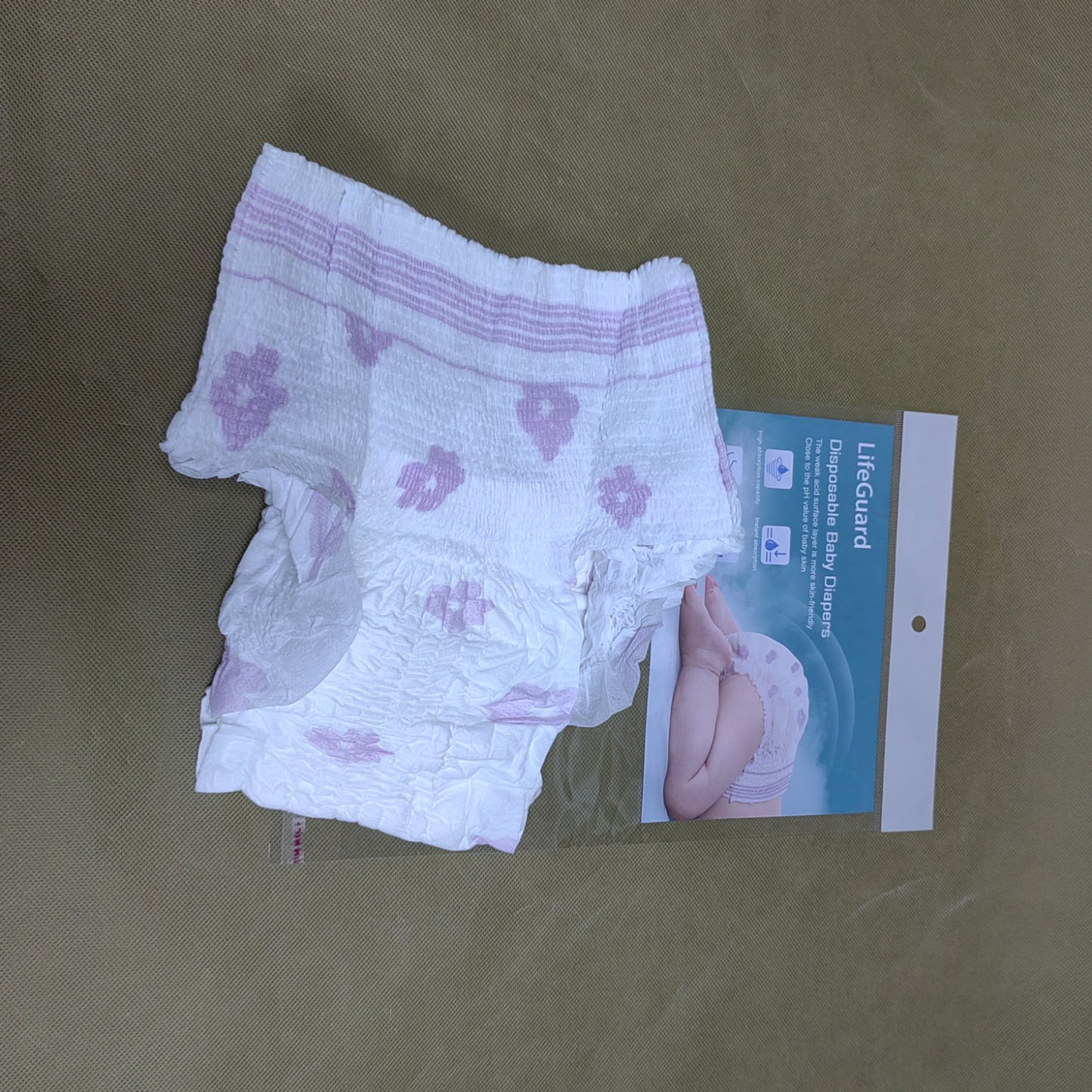 LifeGuard Baby diapers ,Comfort Dry Disposable Daytime Diapers for Sensitive Skin, Hypoallergenic, Fragrance-Free