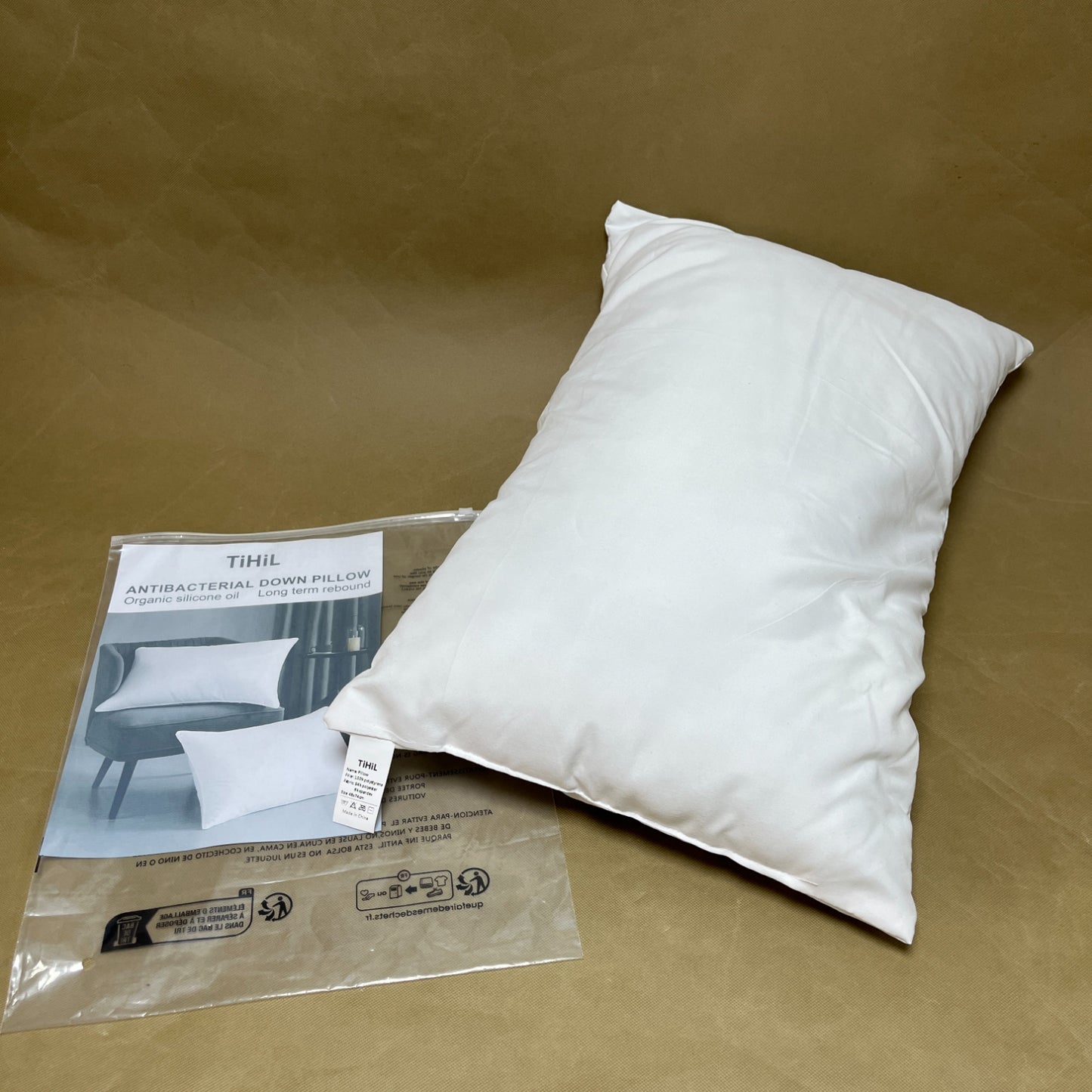 TiHiL  Pillows ,Indoor Decorative Pillow,for Back, Stomach or Side Sleeper,White