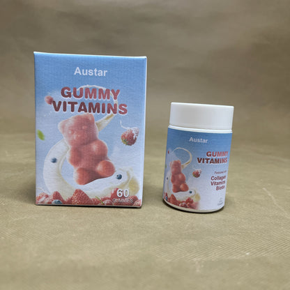 Austar   Gummy vitamins , Strawberry Flavored Bone and Immune System Support, 60 Count