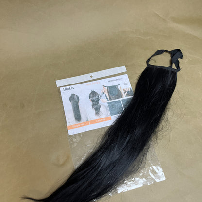 AfroEss  Hair pieces ,Short Hair Extensions, Human Hair Clip in Extensions for Women Adding Volume, Black