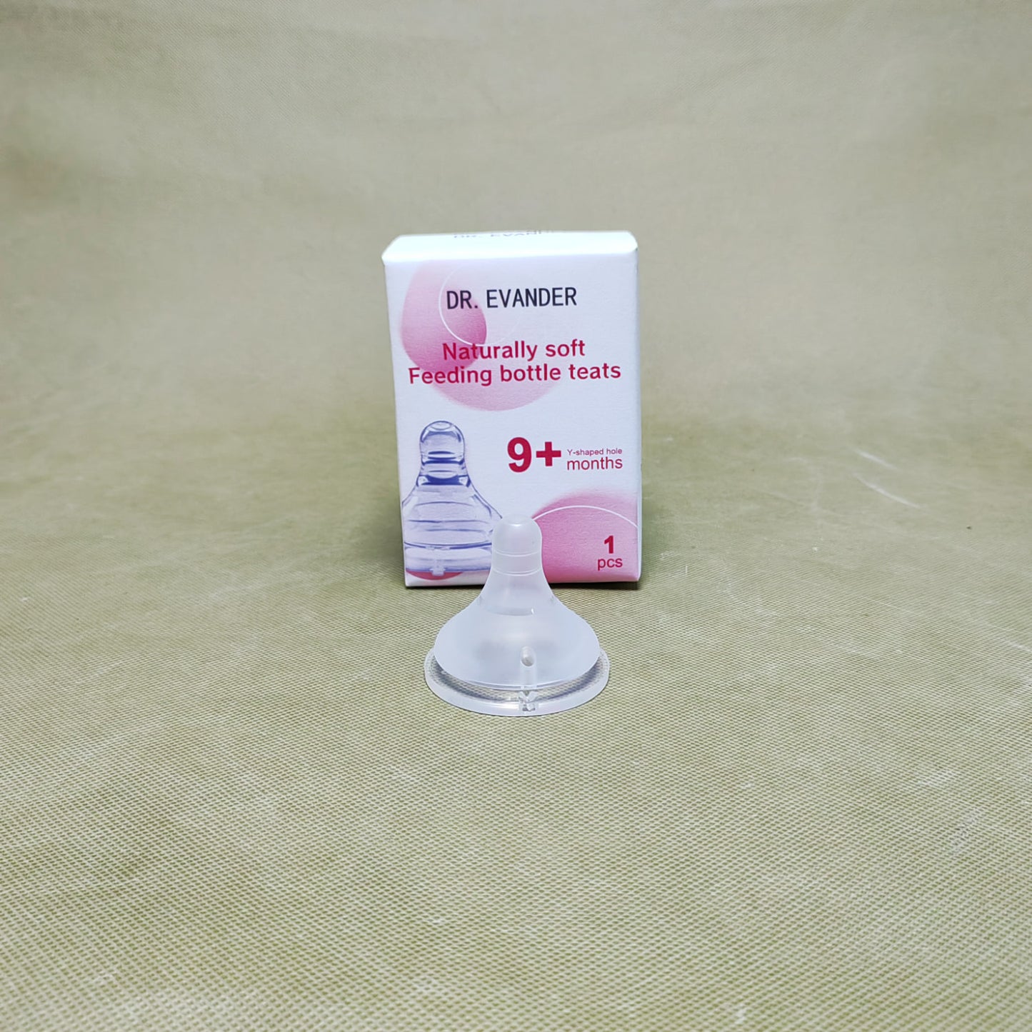 DR.EVANDER Feeding bottle teats,Baby Bottle Nipples for Wide Neck Bottles, 100% Natural Feel Silicone Nipples