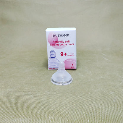 DR.EVANDER Feeding bottle teats,Baby Bottle Nipples for Wide Neck Bottles, 100% Natural Feel Silicone Nipples