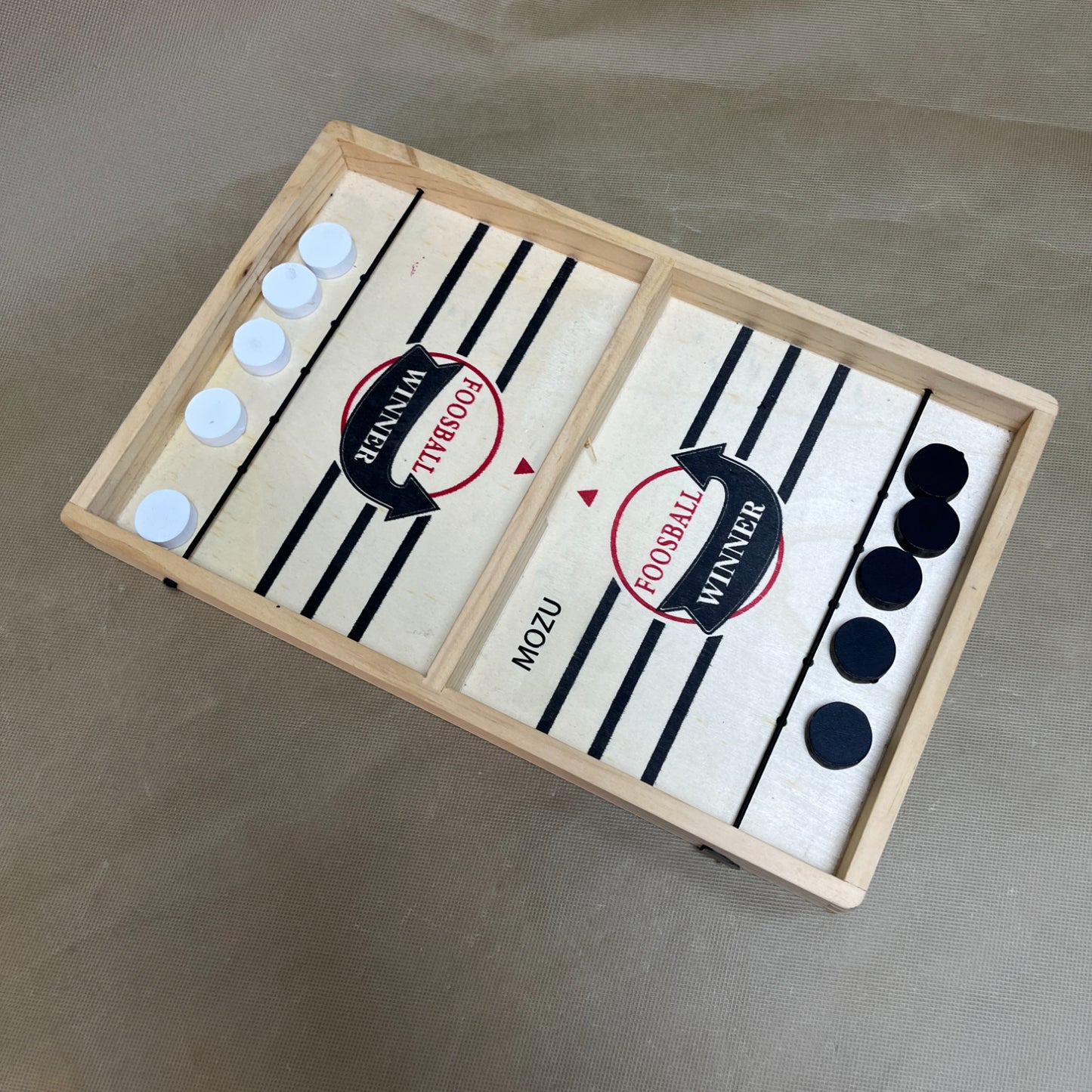 MOZU   Tabletop games, Wooden Hockey Game, Portable Table Hockey Game,Adults and Kids Family Game Toys