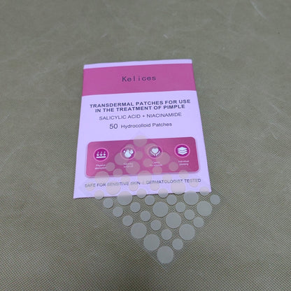 Kelices Transdermal patches, Hydrocolloid Acne Patches with Salicylic Acid for Face, Invisible Zit Patches, Blemish Protection, Clear Pimple Stickers