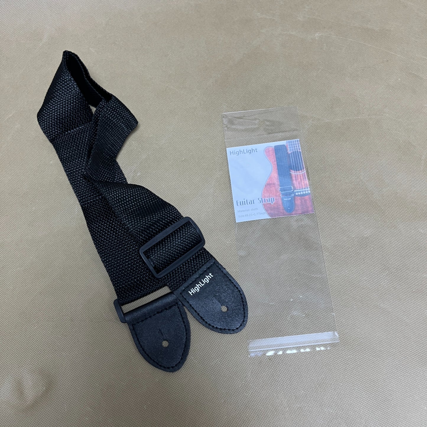 HighLight  Guitar straps, Cotton Guitar Strap, Adjustable Length ,Black