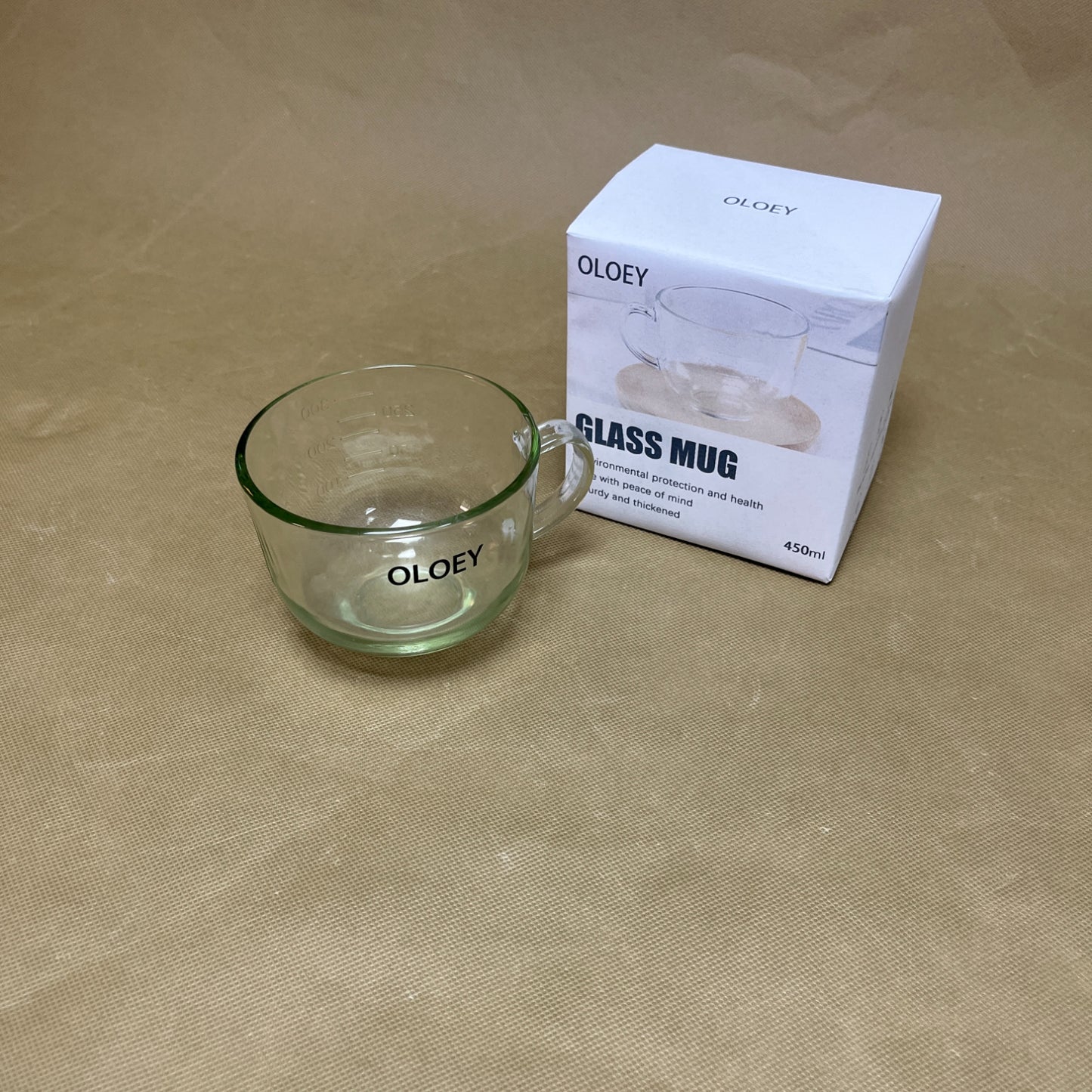 OLOEY  Glass mugs,Clear Coffee Cups,Heat Resistant and Explosion-Proof,Lightweight Tea Mugs , for Home,Cafe