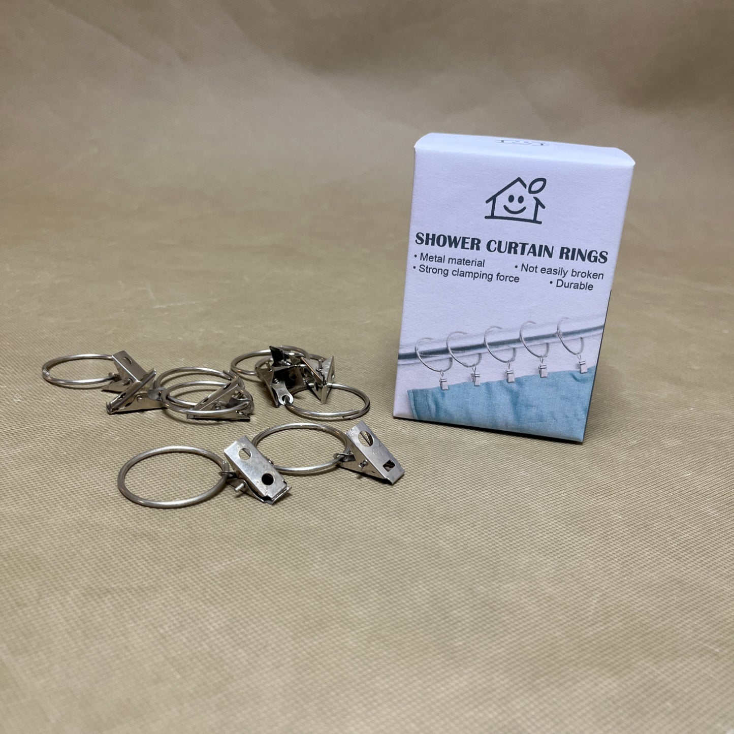 Shower curtain rings , Rustproof Decorative Shower Curtain Rings Metal Round Shower Hooks for Bathroom Shower Rod