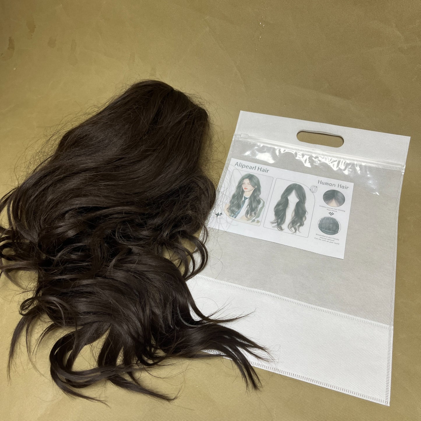 Alipearl Hair   Human hair, Human Hair Natural Black Loose Wavy 14 inch Wig