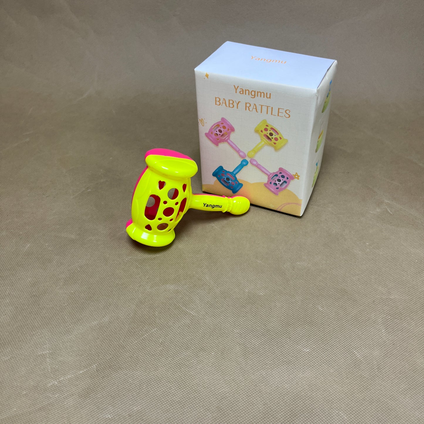 Yangmu   Infant toys, Infant Grab Shake Rattle, Easy Hold Sensory , Newborn Shower Birthday Gift