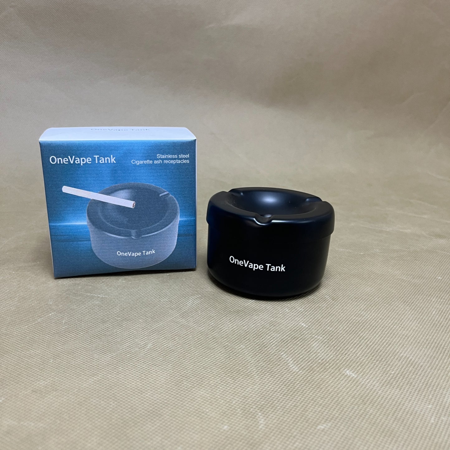 OneVape Tank  Ashtrays for smokers ,Waterproof Windproof Stainless Steel Ash Trays ,Durable, Easy to Clean