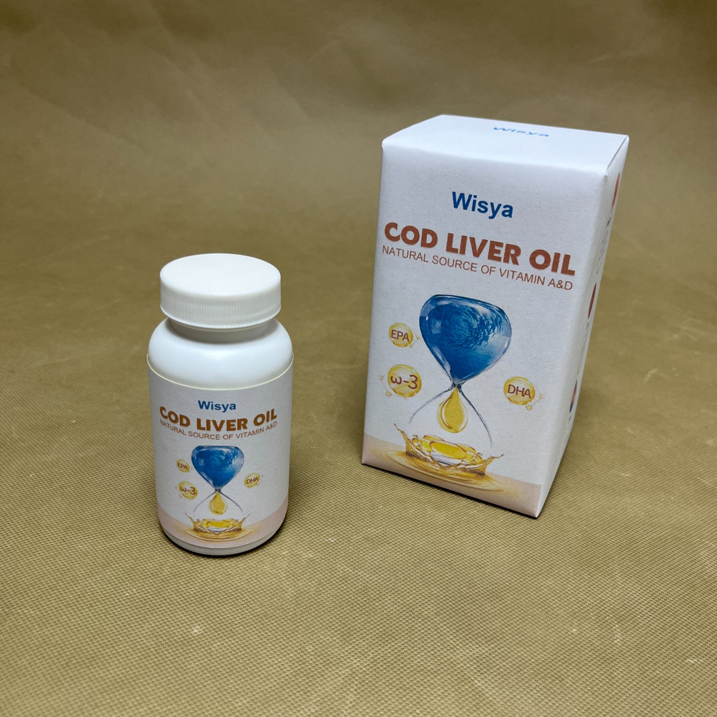 Wisya  Cod liver oil,with EPA & DHA,| Liquid Capsules,Non-GMO & Gluten Free Supplement
