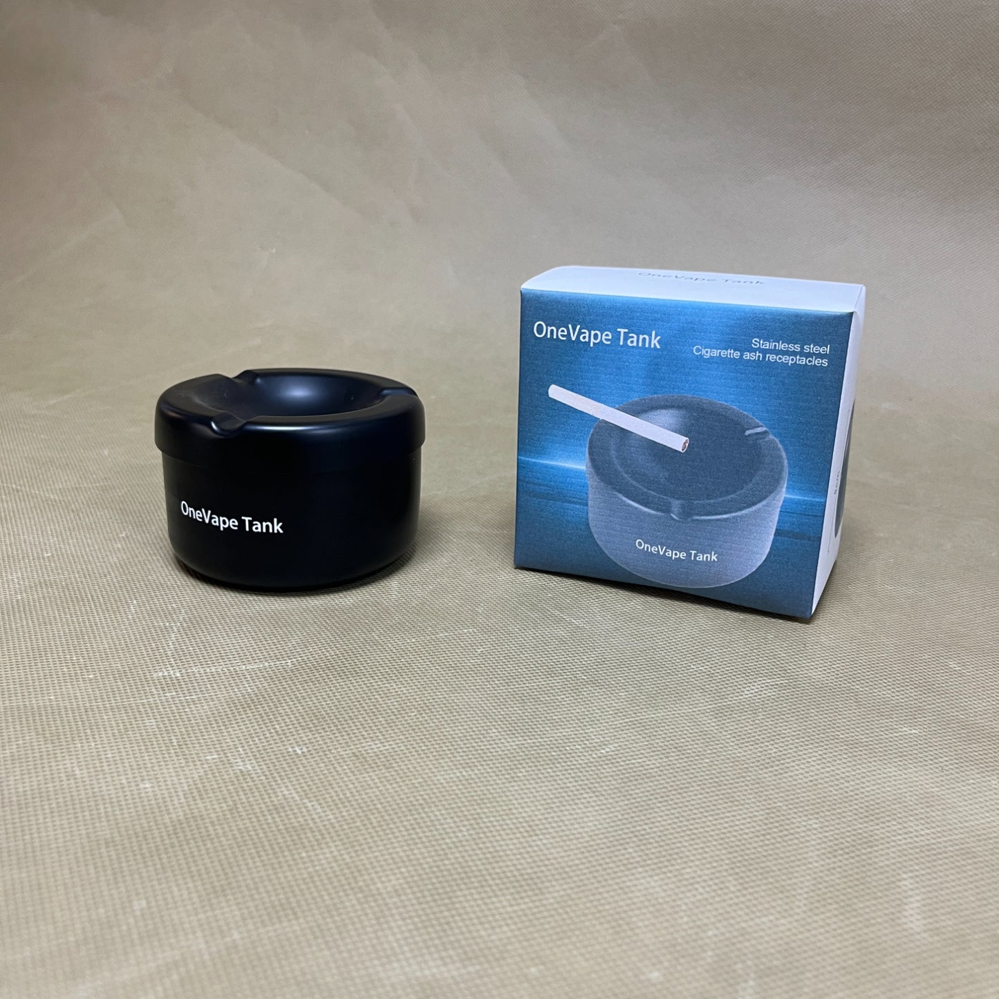 OneVape Tank  Ashtrays for smokers ,Waterproof Windproof Stainless Steel Ash Trays ,Durable, Easy to Clean