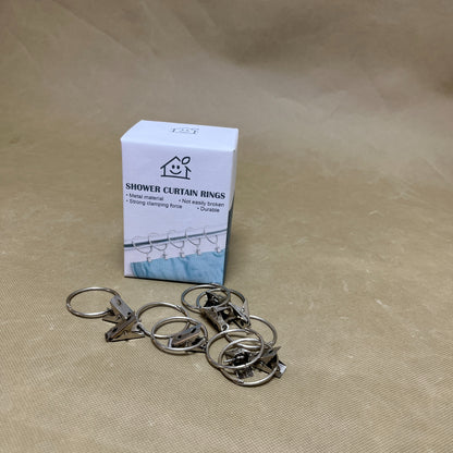 Shower curtain rings , Rustproof Decorative Shower Curtain Rings Metal Round Shower Hooks for Bathroom Shower Rod