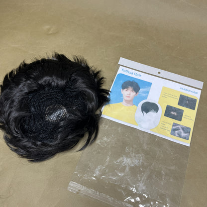 Yolissa Hair  Human hair,Mens Short Black Wigs Human Hair Mens Wigs Straight Natural Wigs Human Hair