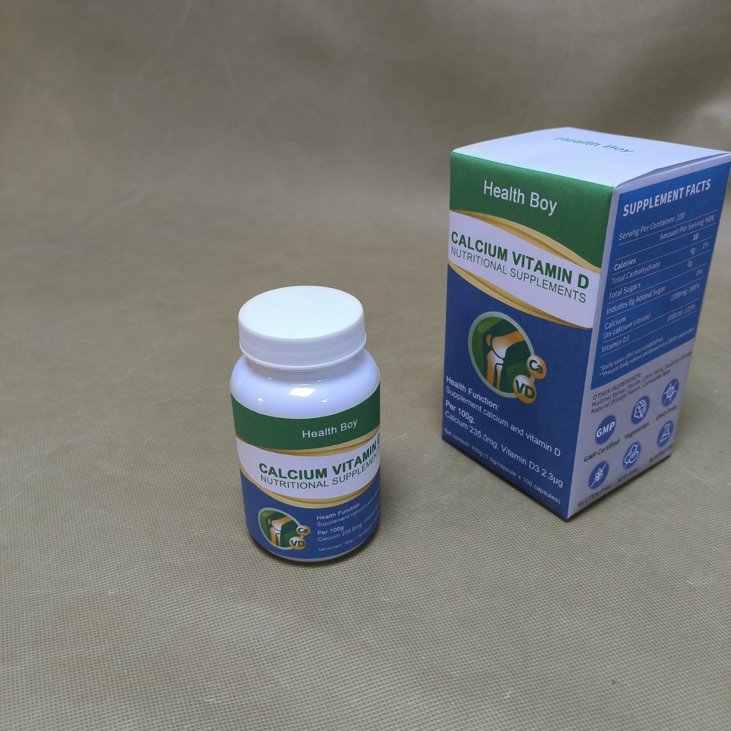 Health Boy Nutritional supplements,Calcium Supplement with Vitamin D3-235 mg Calcium per Serving with D3 for Best Absorption