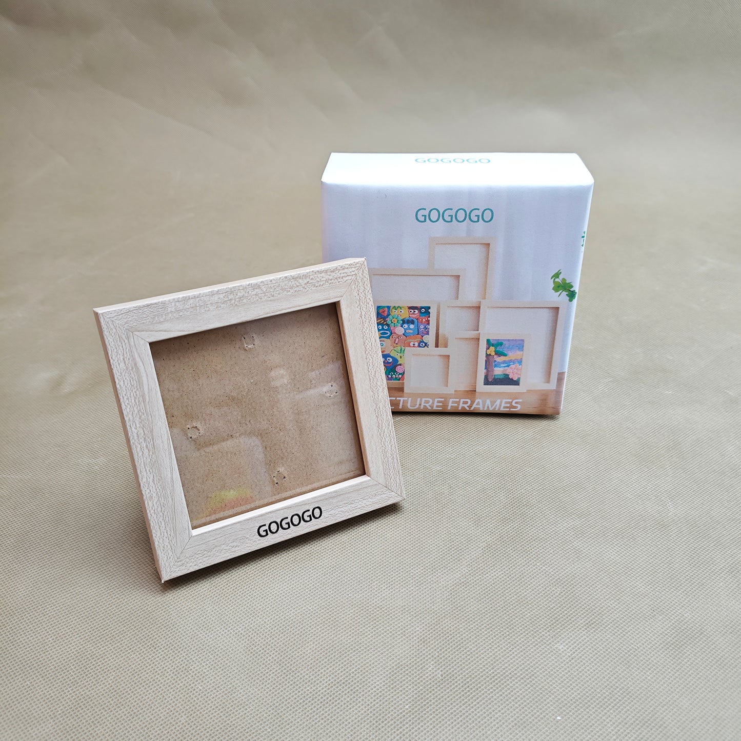 GOGOGO Picture frames,   Wood Grain Photo Frame for Gallery Wall Mounting or Tabletop Display
