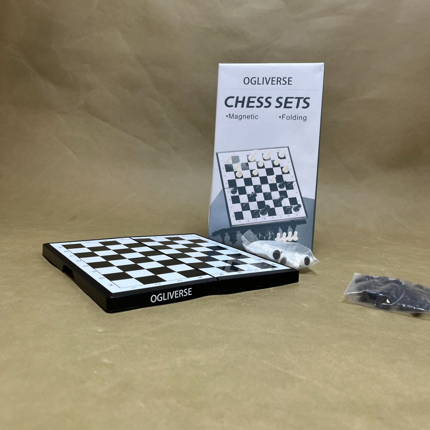 OGLIVERSE  Chess sets,Travel Chess Set, Magnetic Chess Board , Portable Folding Board Chess Games for Kids, Adults