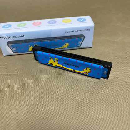 devote-conant  Musical instruments,Harmonica , Double Row of 16 Holes Harmonica,  for Adult Beginners Musical Instrument Toy