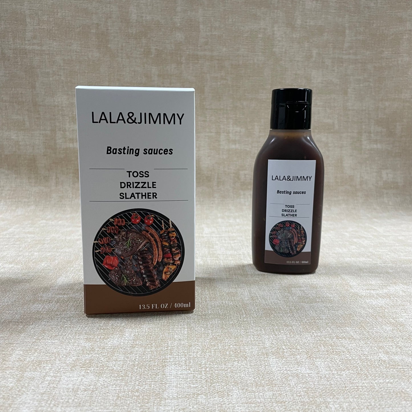 LALA&JIMMY Basting sauces, The BBQ Sauce Grill and BBQ Sauce for Beef, Steak, Burgers, Pork, and Chicken
