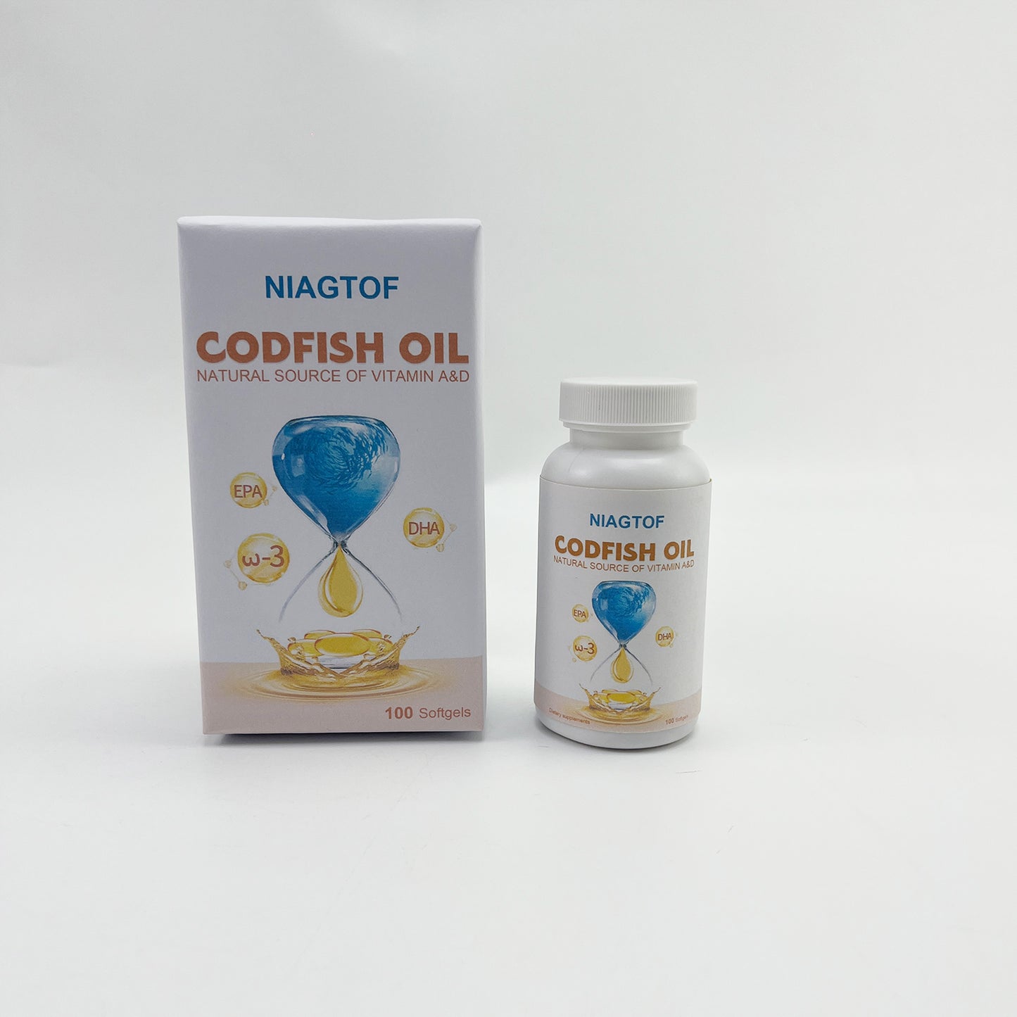 NIAGTOF   Dietary and nutritional supplements containing fish oil, Cod Liver Oil ,Support for Heart & Brain Health