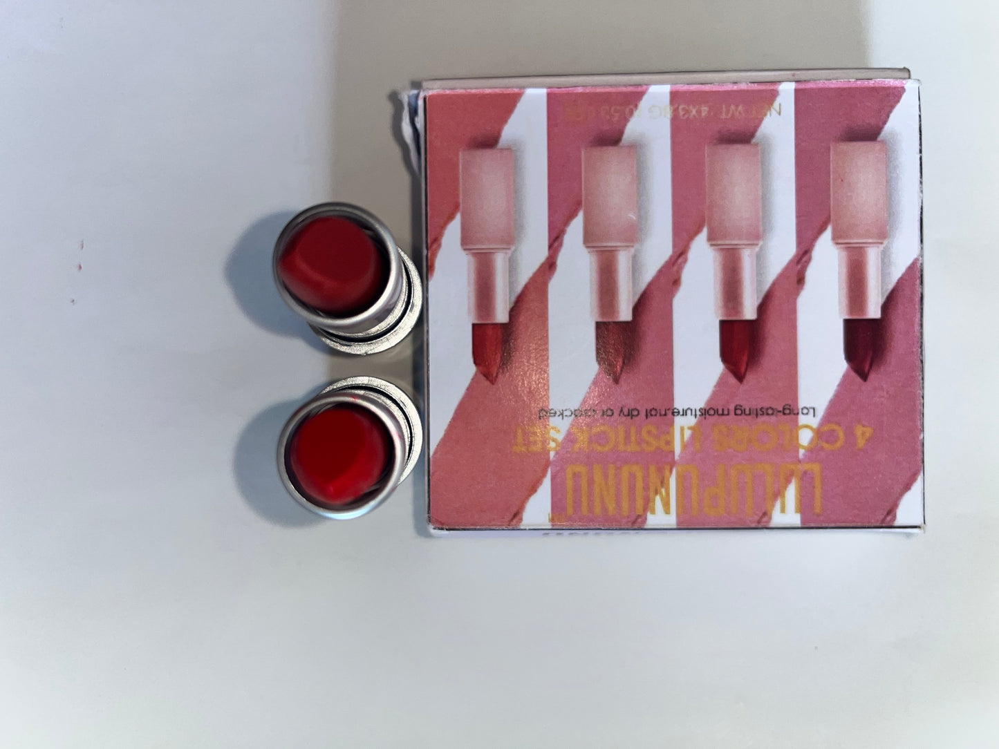 LULUPUNUNU   Lipsticks ,Multi-Finish Lipsticks for Women, Matte, Cream, and Pearl, Long-Lasting Lipstick Color Gift Set