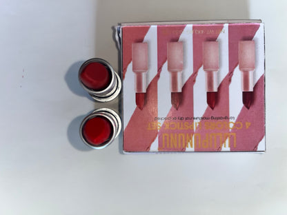 LULUPUNUNU   Lipsticks ,Multi-Finish Lipsticks for Women, Matte, Cream, and Pearl, Long-Lasting Lipstick Color Gift Set