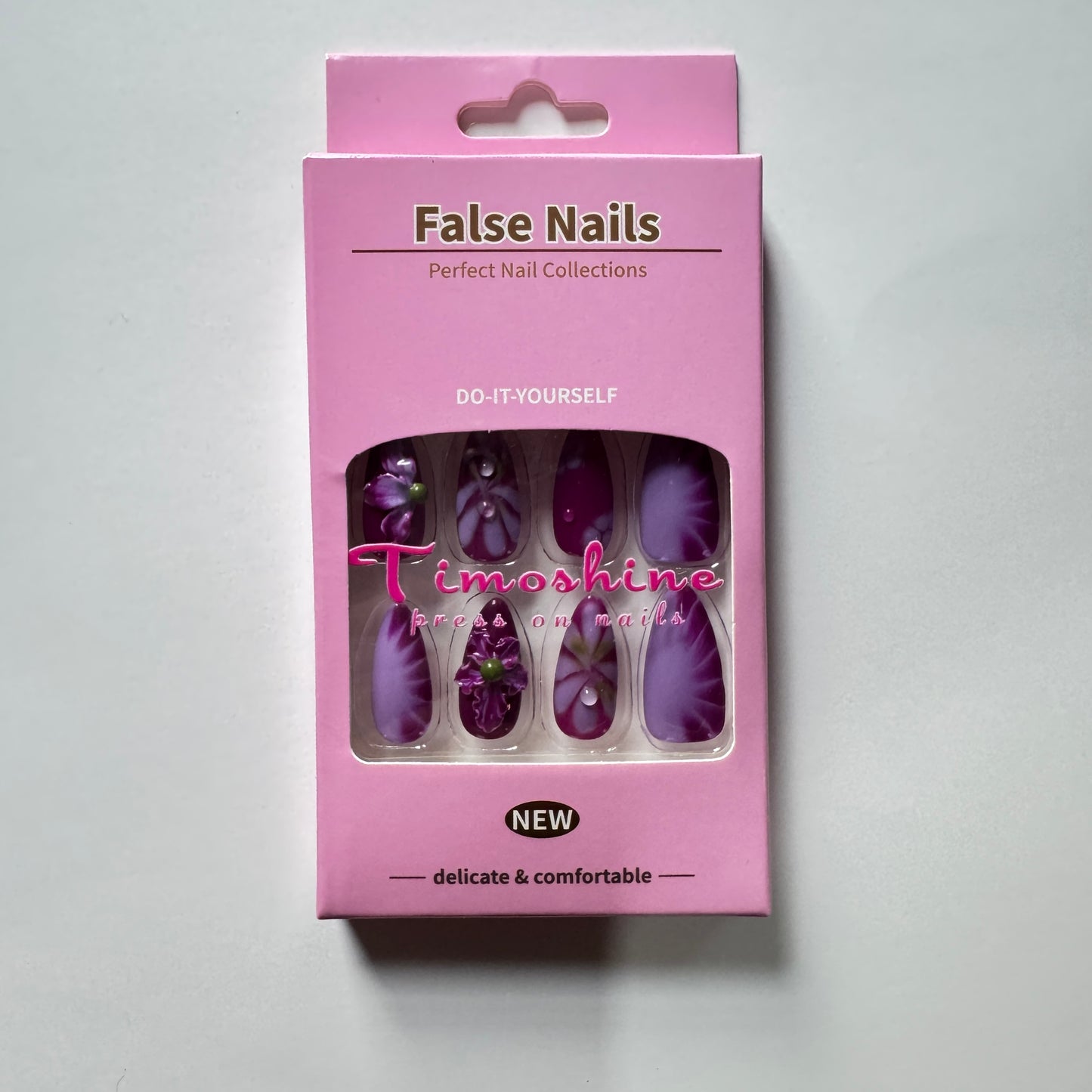 Timoshine    False nails,  Reusable Glue On Nails, Gel Fake Nails for Women, Stick On Nails Kit