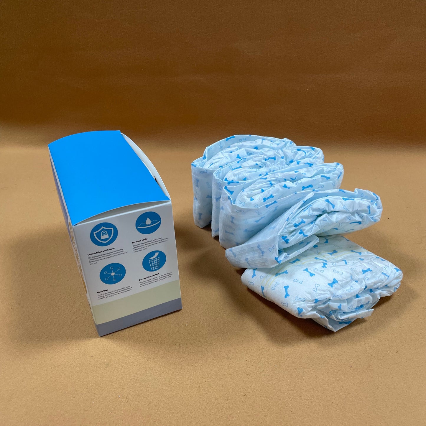 MQUEID All-Absorb Disposable  Dog Diapers Small Size, Improved , Super Absorbent, Breathable, Wetness Indicator