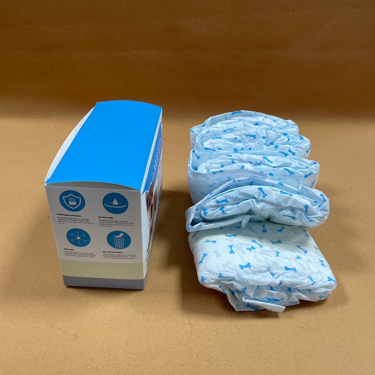 MQUEID All-Absorb Disposable  Dog Diapers Small Size, Improved , Super Absorbent, Breathable, Wetness Indicator
