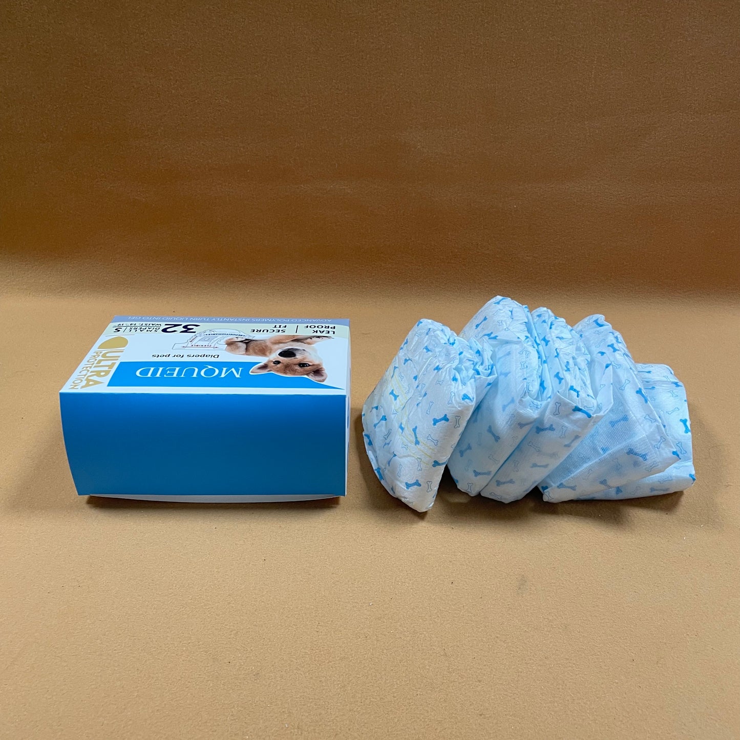 MQUEID All-Absorb Disposable  Dog Diapers Small Size, Improved , Super Absorbent, Breathable, Wetness Indicator