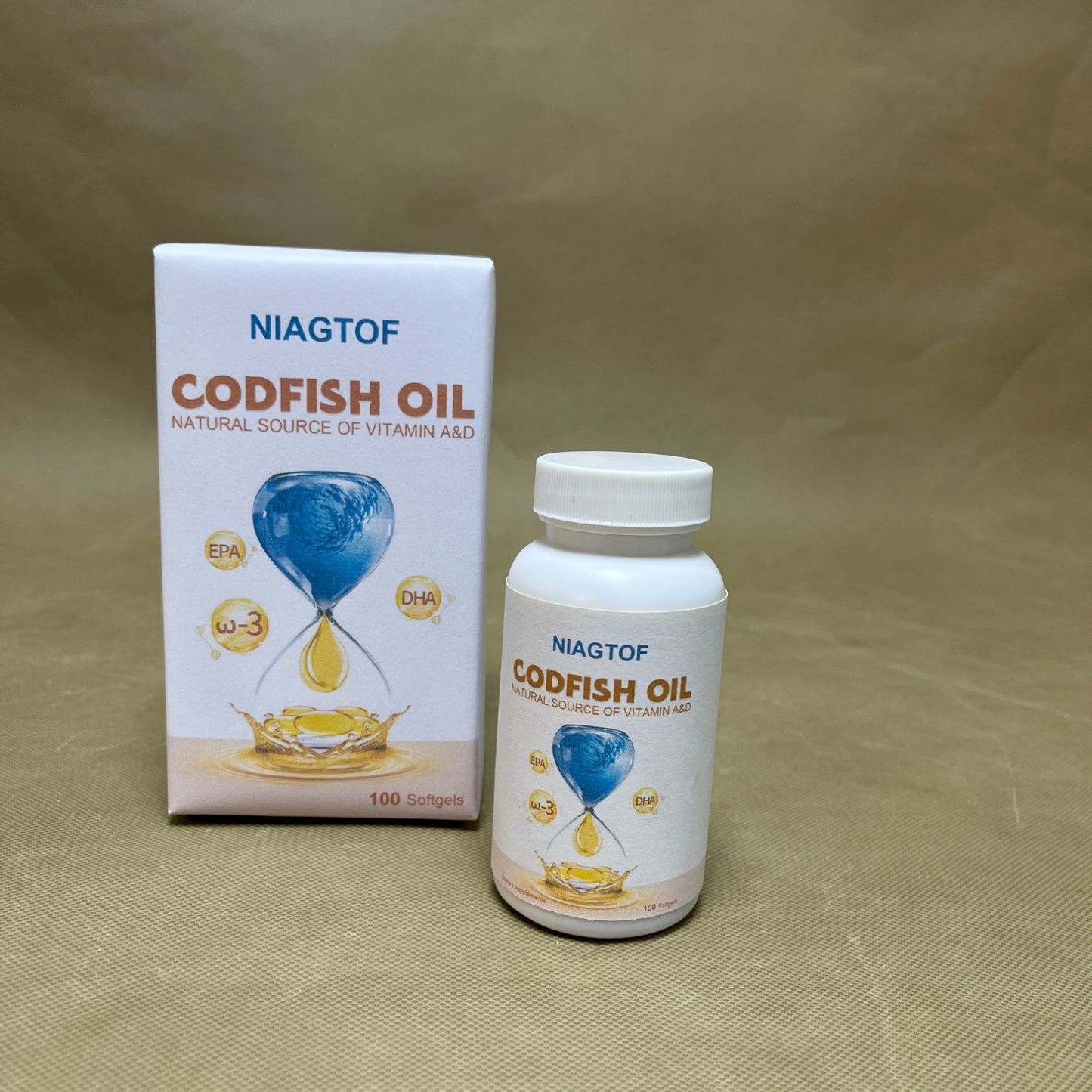 NIAGTOF   Dietary and nutritional supplements containing fish oil, Cod Liver Oil ,Support for Heart & Brain Health