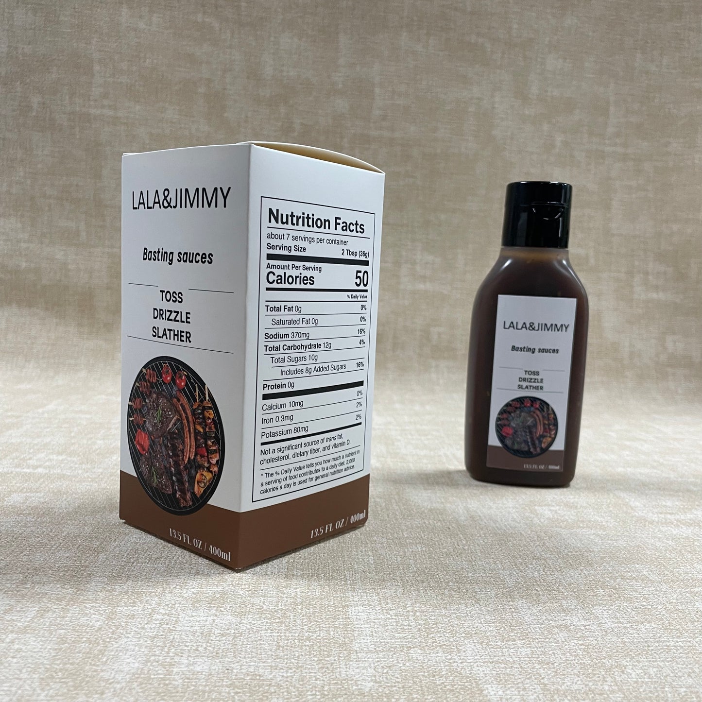 LALA&JIMMY Basting sauces, The BBQ Sauce Grill and BBQ Sauce for Beef, Steak, Burgers, Pork, and Chicken